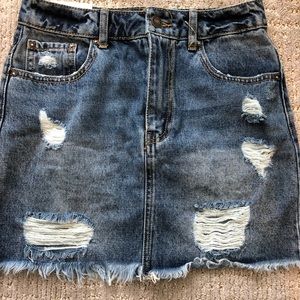 Forever 21 jean mini skirt